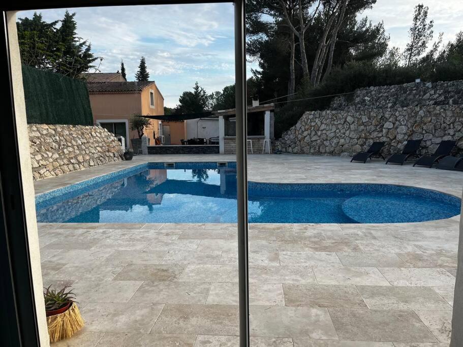 Jolie Maison Avec Vue Sur Piscine Bouc Bel Air Bagian luar foto